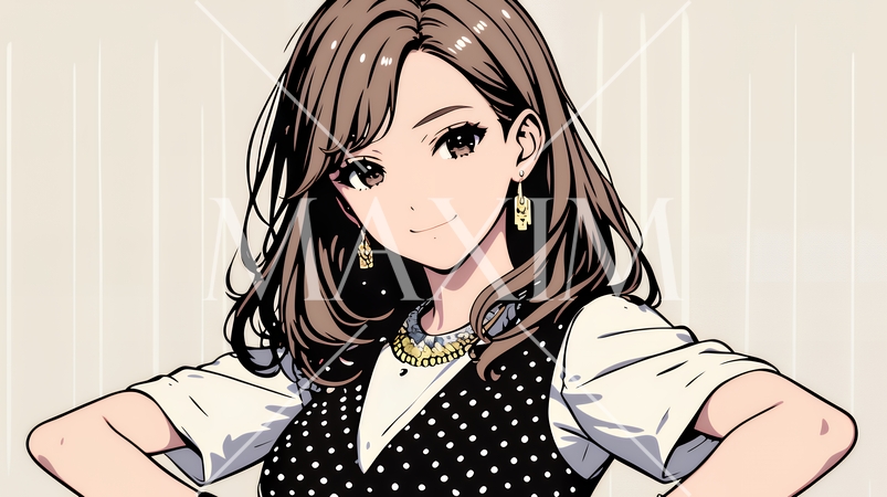 得意げな表情を浮かべている若い女性