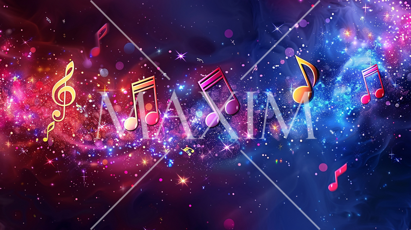 音符をモチーフにした背景