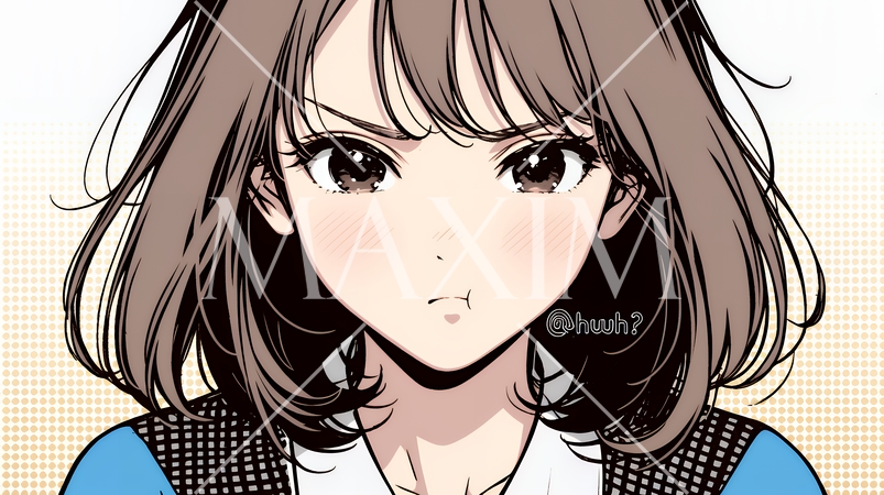 「はぁ？」と呆れた表情をしている女子高生