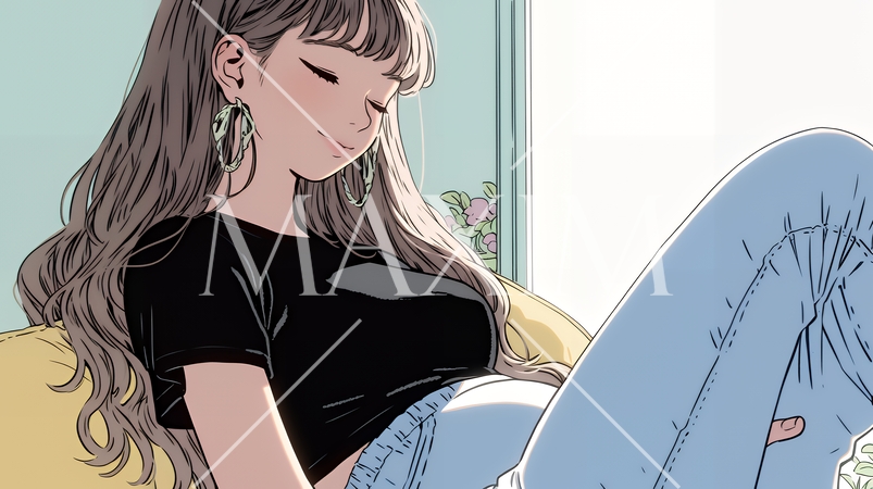 妊娠している若い女性