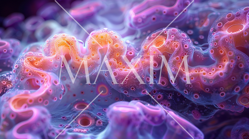 火星とかにいそうな架空の微生物の顕微鏡画像