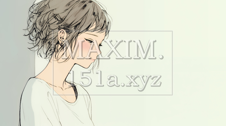 寂しそうに壁に寄りかかる女の子｜孤独と哀愁を感じる女性の人物イラスト（イラストID:9723648-18125）
