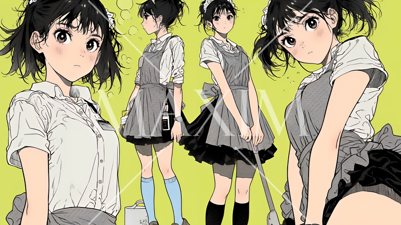 カジュアルレストランで働いている若いウェイトレス