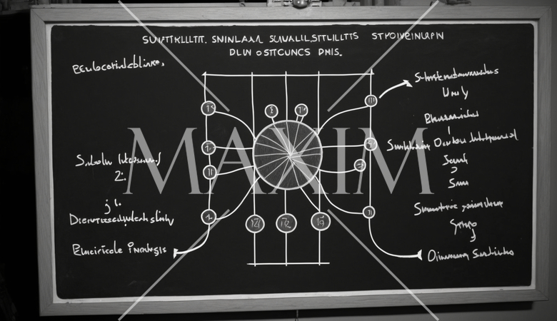 非常に複雑なことが書いてある黒板