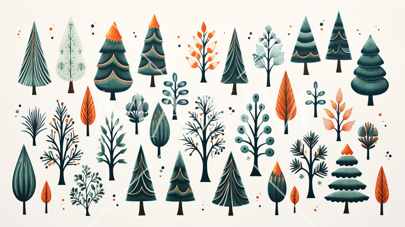 クリスマスと冬のイメージのプリファレンスシート