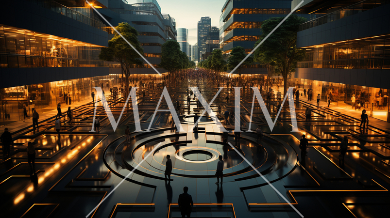 迷路のような近代建築（想像）