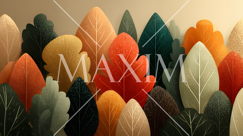 秋の紅葉の葉のフラットな背景画像