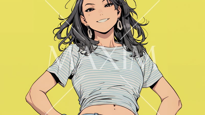 得意げな表情を浮かべている若い女性