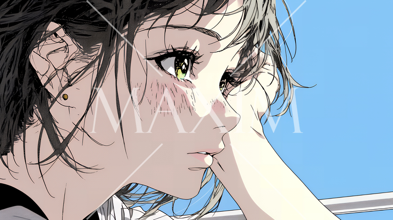 輝く瞳で見つめる好奇心旺盛な若い女性