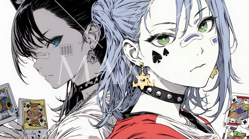 ギャンブル：ギャンブルをしている若い女性