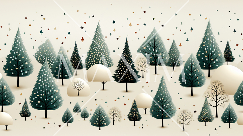 クリスマスツリーの連続パターン