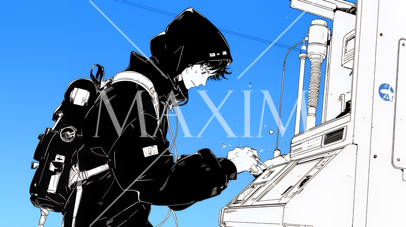 ものすごく要領の悪いユーザーインターフェースに戸惑っているユーザー（シンプルな色使い）