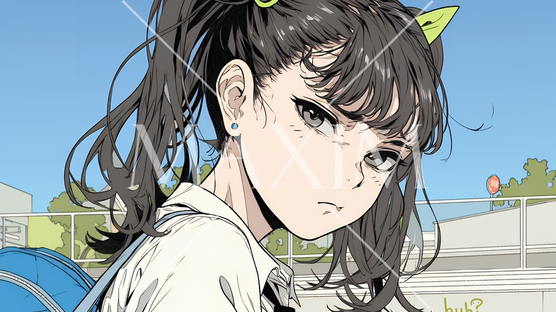 「はぁ？」と呆れた表情をしている女子高生