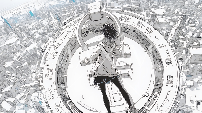 プライバシー・ポリシーやセキュリティー・ポリシーを表す堅牢な門と門番のイメージ