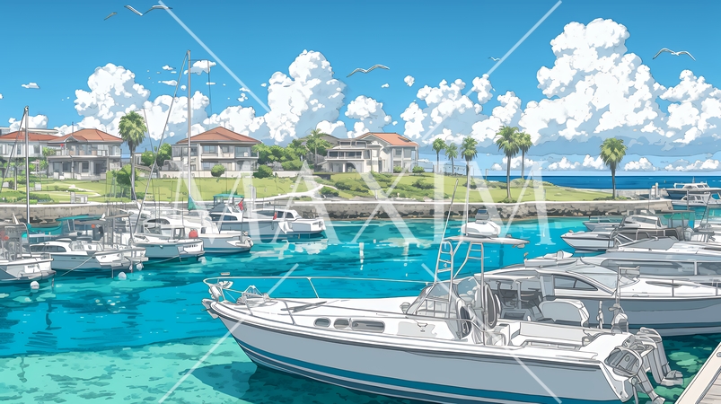 沖縄のヨットハーバー