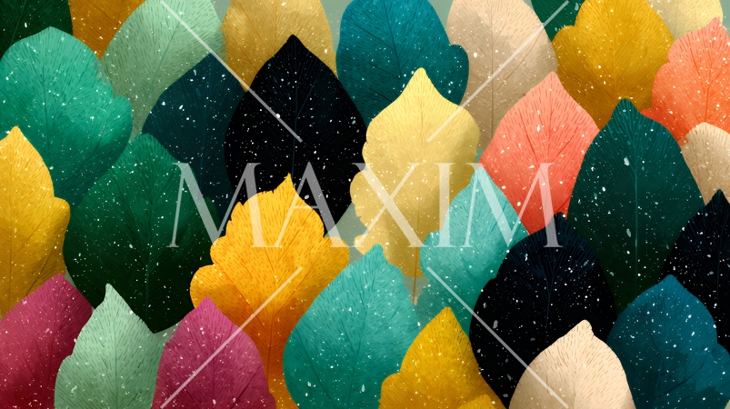 秋の紅葉の葉のフラットな背景画像