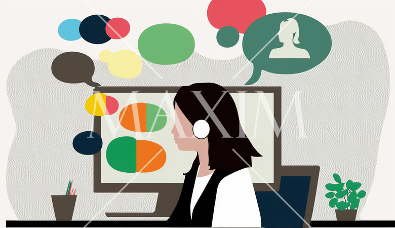 ビデオ会議：遠隔会議、オンラインコラボレーション。