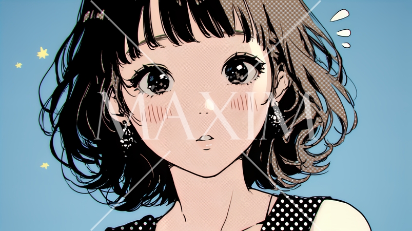 驚愕して息を呑み、目を見開いたまま口をぽかんとする若い女性