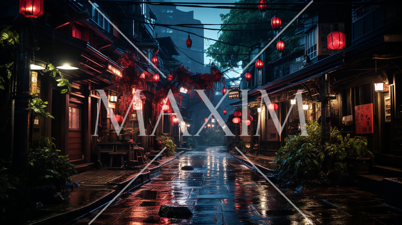 ブレードランナーに登場しそうなサイバーパンクな都市風景