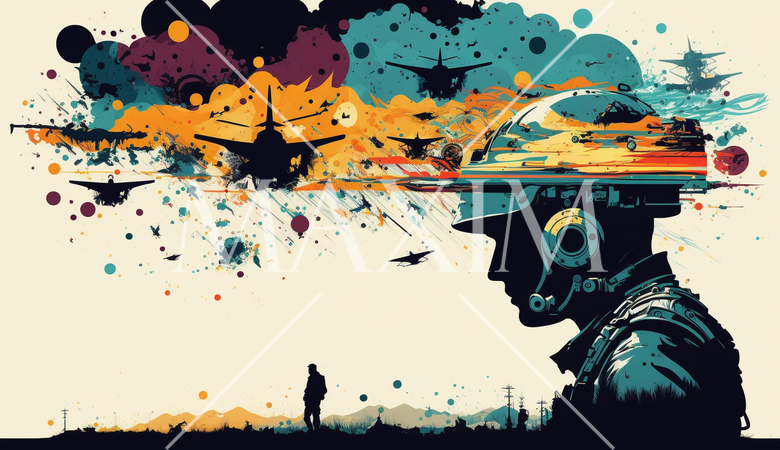 前線に赴く兵士のイメージ