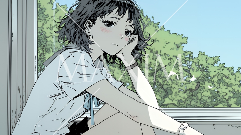 孤独を感じている若い女性