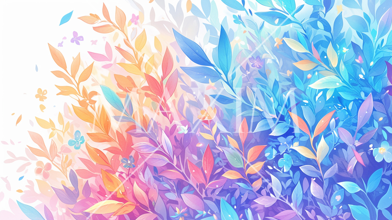 草の芽吹き：色の変化が滑らかで、立体感や柔らかさを与えるグラデーション背景パターン