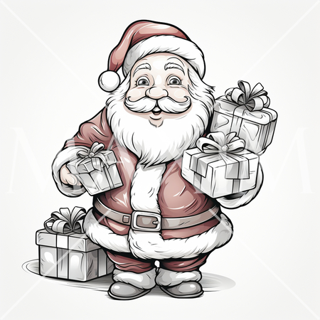 プレゼントを配るサンタクロース