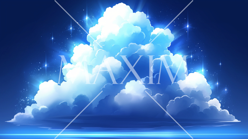 光り輝く積乱雲