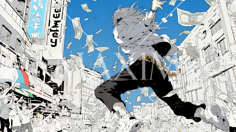 東京に空からお金が降ってきた