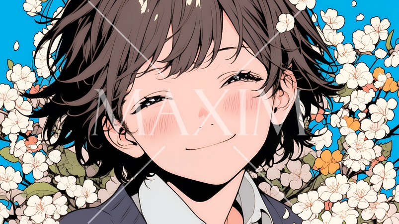 ポジティな気持ちが一杯で、笑顔一杯の若い女性：人と接するときに自然と微笑んだり、表情が柔らかい。