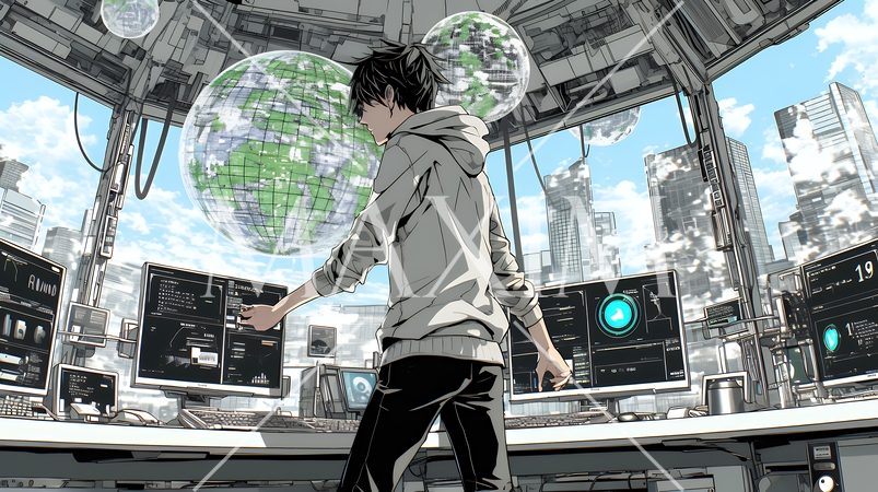 プライバシー・ポリシーやセキュリティー・ポリシーを表す堅牢な門と門番のイメージ