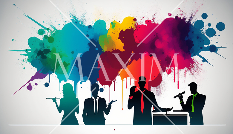 プレゼンテーション：プレゼンテーションを行うビジネスプロフェッショナル。