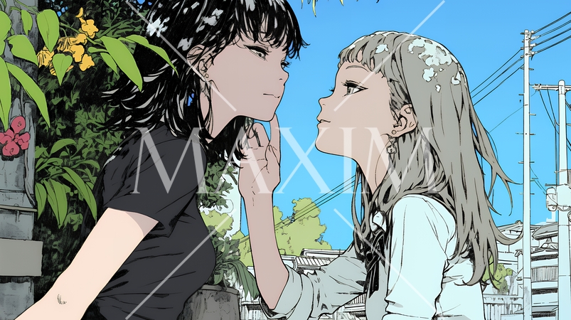 「ふーん、やるじゃない」と驚きと皮肉の混じった表情を見せる若い女性