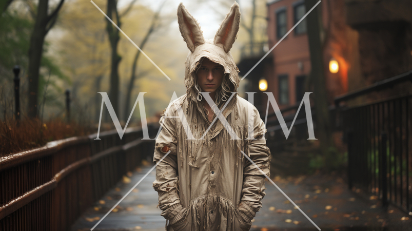 バニーボーイ：兎の衣装を着た怪しい男。ハロウィンの仮装か？